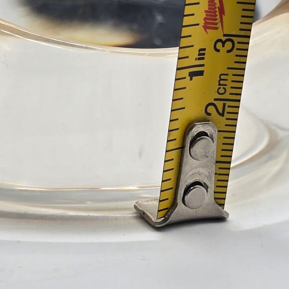 Bracelet Wide Chunky Clear Lucite Bangle 7.75 Inch Modern Retro Stacked SKU2415 - Picture 2 of 10